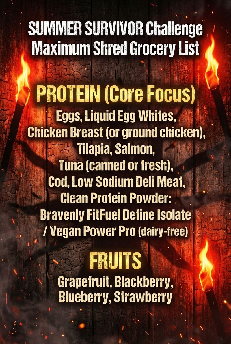 Max Shred Grocery - Protein & Fruits