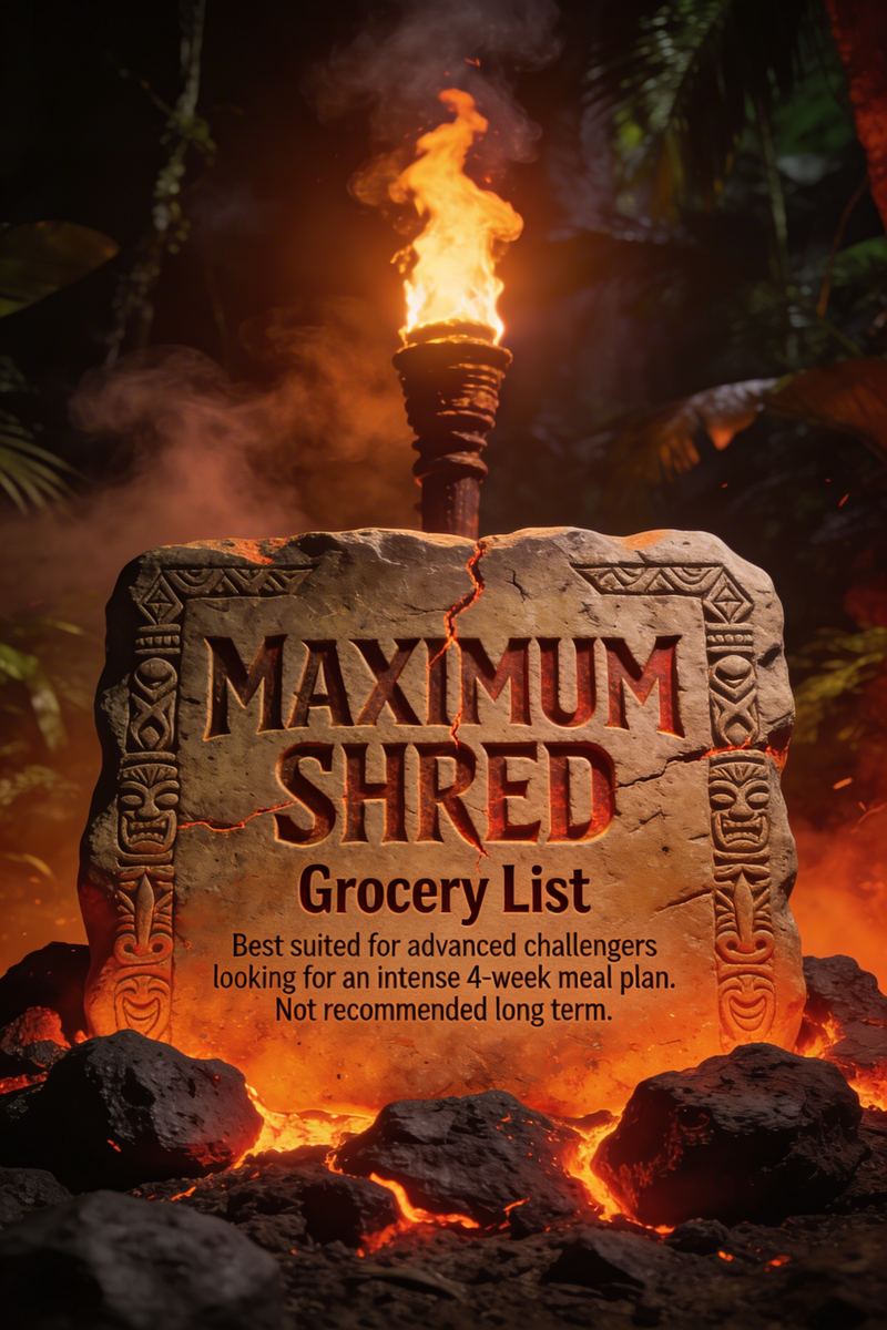 Maximum Shred Grocery List Cover